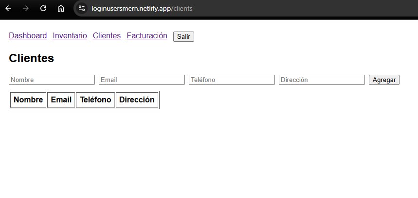 Sistema MERN